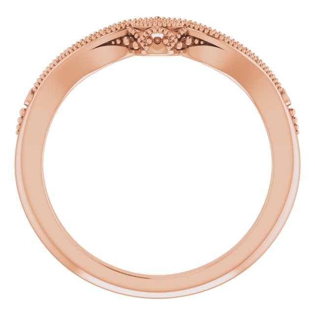 14K Rose .04 CTW Diamond Band