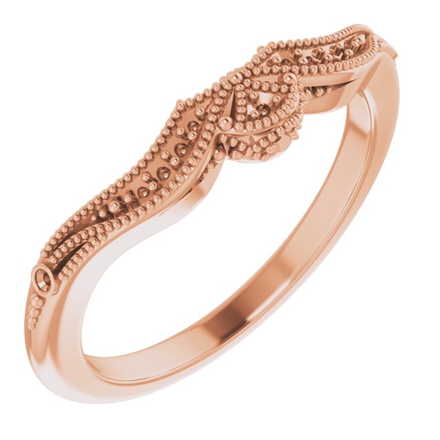 14K Rose .04 CTW Diamond Band