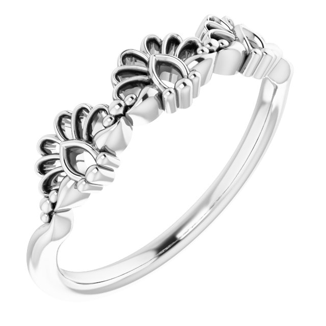 Sterling Silver Vintage-Inspired Stackable Ring 