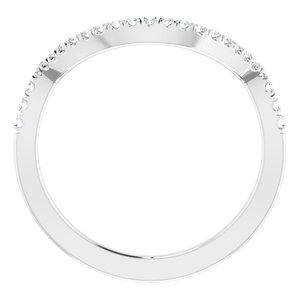 Platinum 1/6 CTW Diamond Band for 6.5 mm Ring