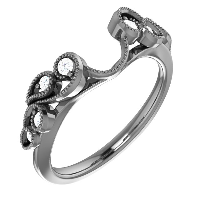 14K White .125 CTW Diamond Ring Enhancer Ref 13010132
