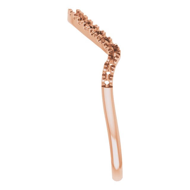 14K Rose 1/6 CTW Diamond Band for 5.2 mm Ring