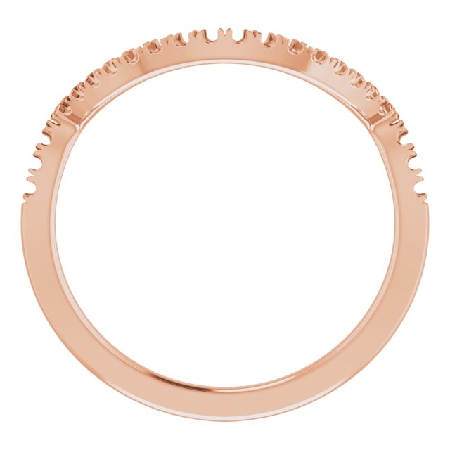 14K Rose 1/6 CTW Diamond Band for 5.2 mm Ring