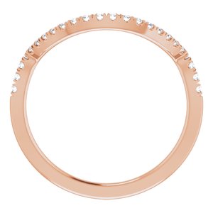 14K Rose 1/6 CTW Diamond Band for 5.2 mm Ring