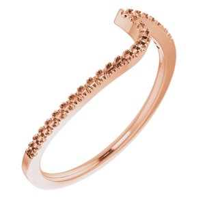 14K Rose Band Mounting for 3.5 mm Round Ring 