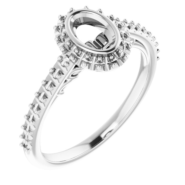 Bezel-Set Halo-Style Engagement Ring