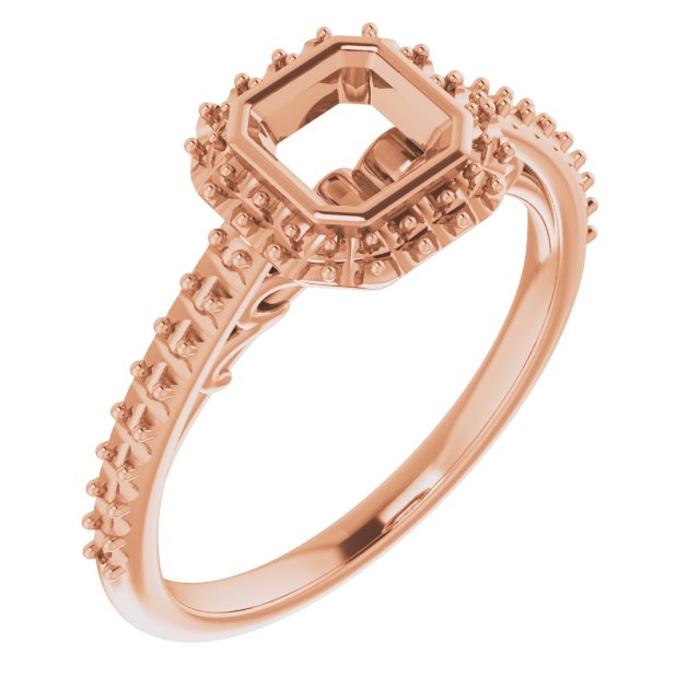 Bezel-Set Halo-Style Engagement Ring