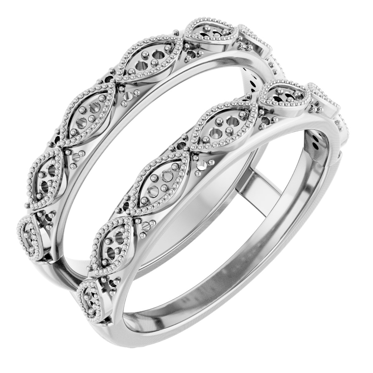 14K White .25 CTW Diamond Ring Guard Ref 12893655