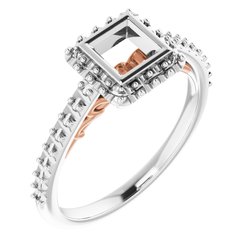 Bezel-Set Halo-Style Engagement Ring    
