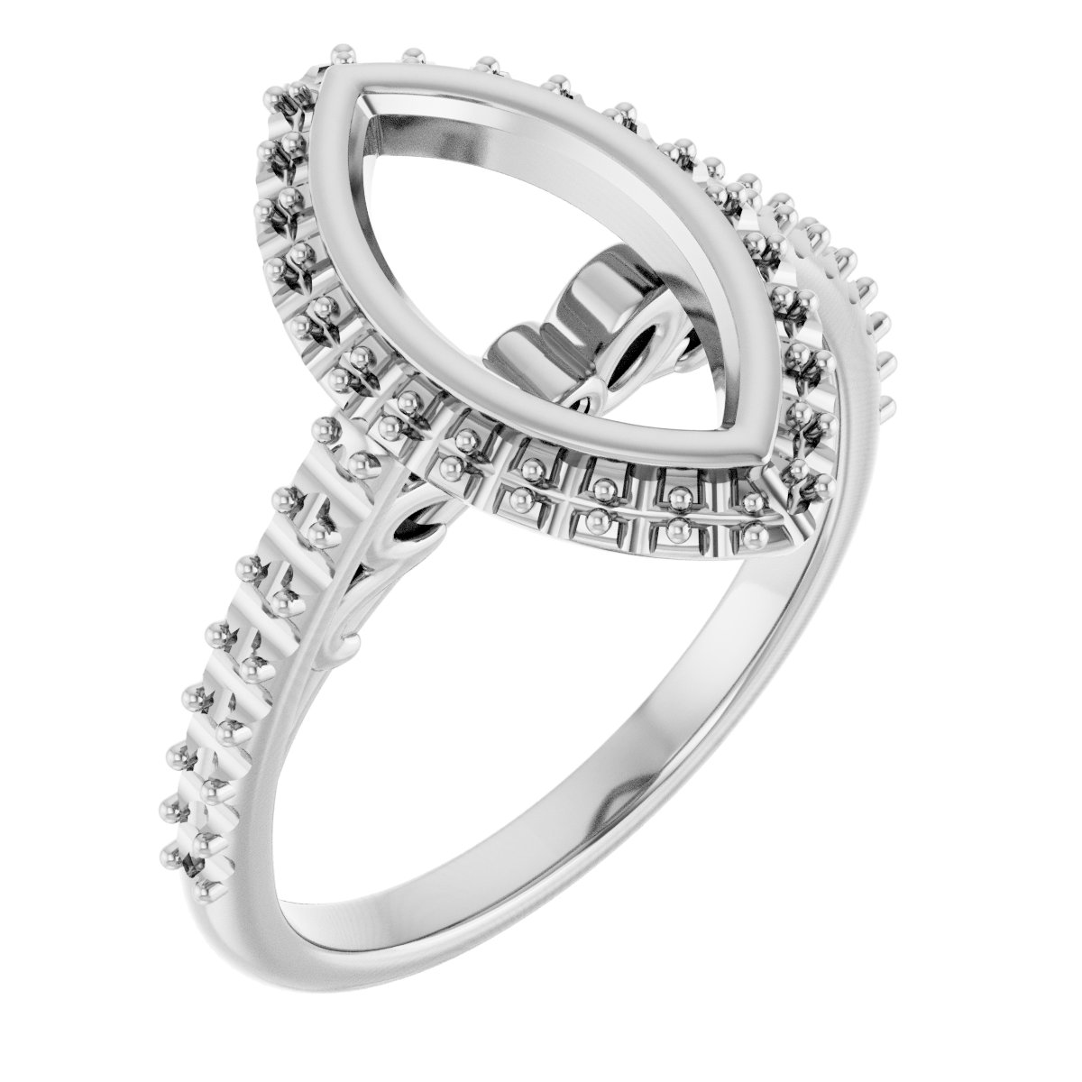 Bezel-Set Halo-Style Engagement Ring
