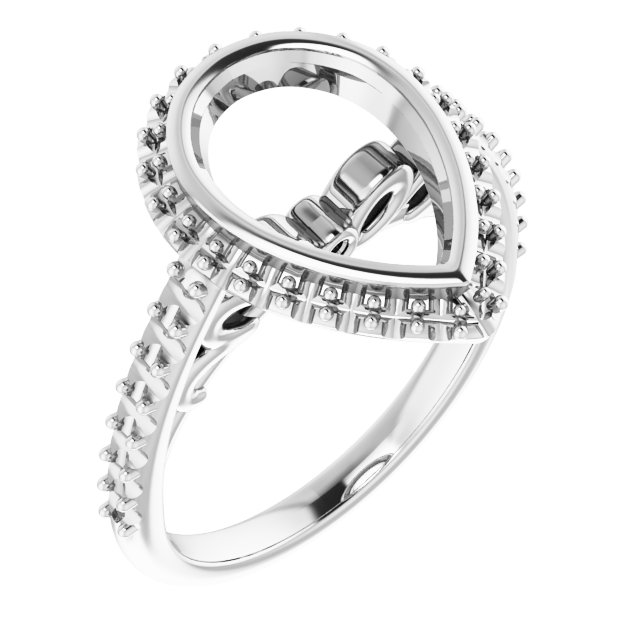 Bezel-Set Halo-Style Engagement Ring