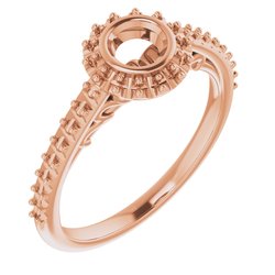 Bezel-Set Halo-Style Engagement Ring    