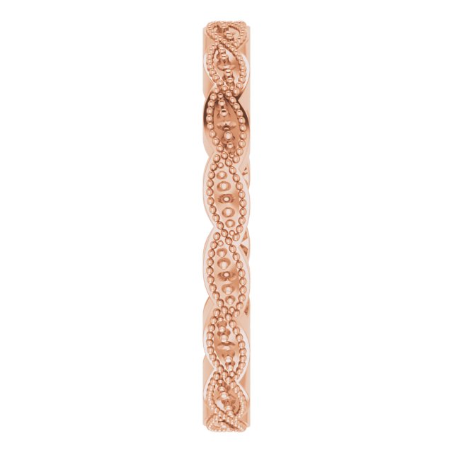 14K Rose .07 CTW Natural Diamond Eternity Band Size 5.5-4