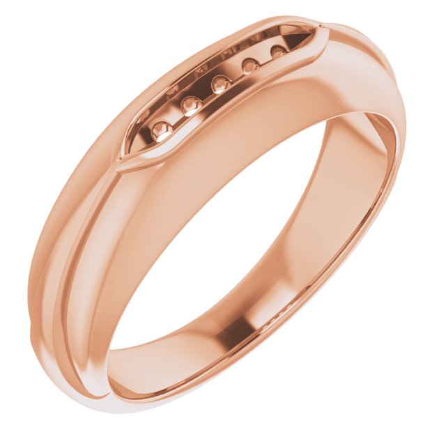 14K Rose 1/6 CTW Natural Diamond Band