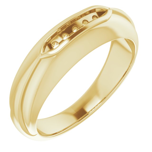 14K Yellow 1/6 CTW Natural Diamond Band