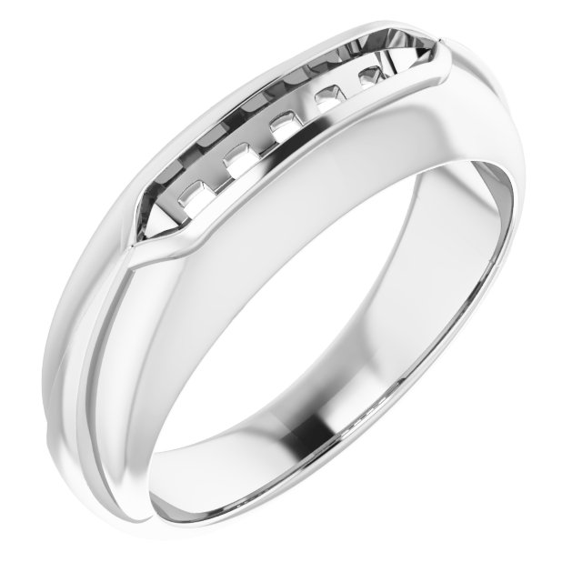 14K White 1/2 CTW Natural Diamond Band