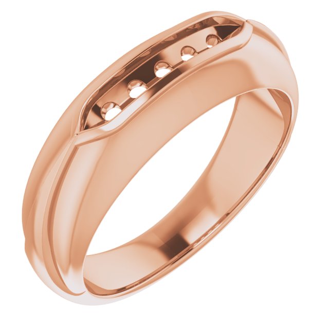 14K Rose 1/3 CTW Natural Diamond Band