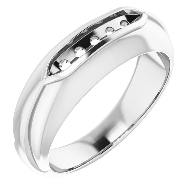 14K White 1/3 CTW Natural Diamond Band