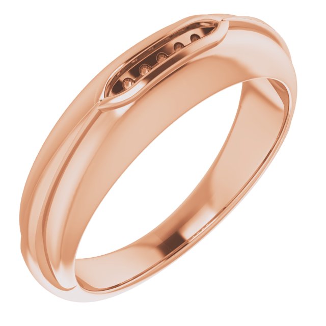 14K Rose .08 CTW Natural Diamond Band