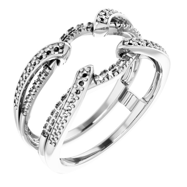 14K White .33 CTW Diamond Ring Guard Ref 12553104