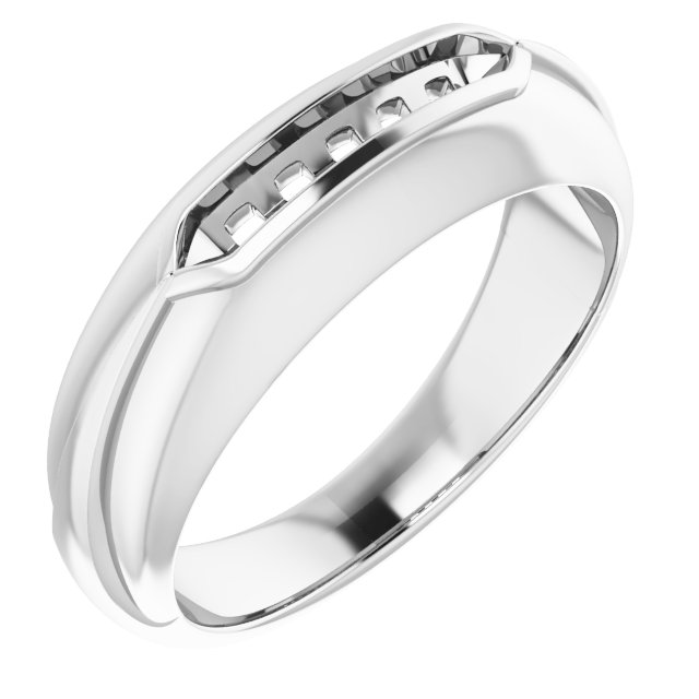 14K White 1/3 CTW Natural Diamond Band