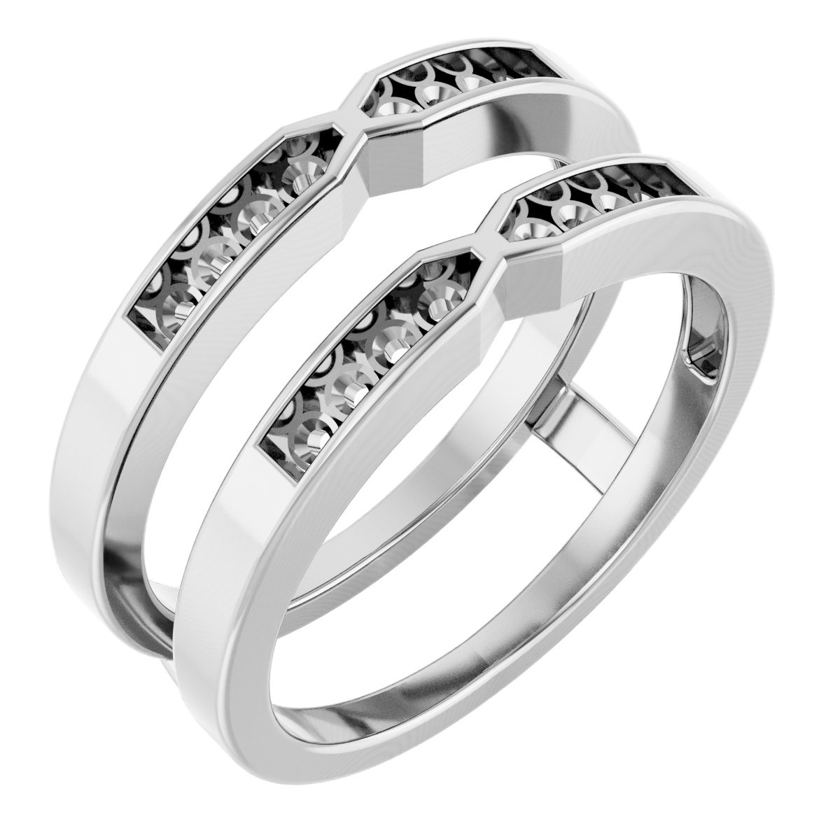 14K White .25 CTW Diamond Ring Guard Ref 7630950