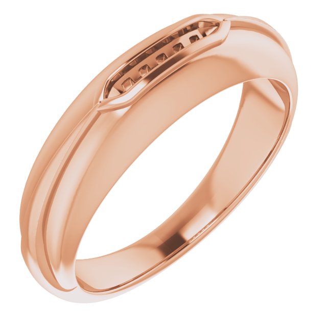 14K Rose 1/8 CTW Natural Diamond Band