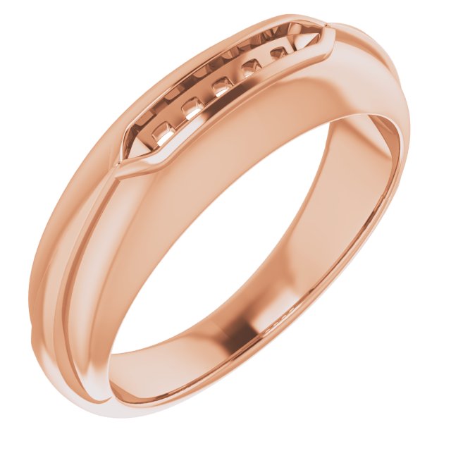 14K Rose 1/4 CTW Natural Diamond Band