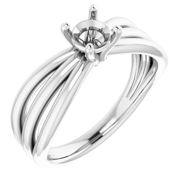 Solitaire Negative Space Ring