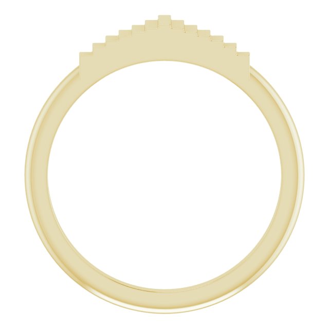 14K Yellow Geometric Stackable Ring   