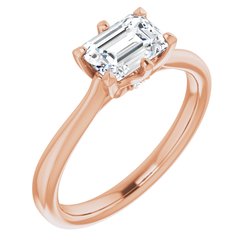 Accented Solitaire Engagement Ring or Band