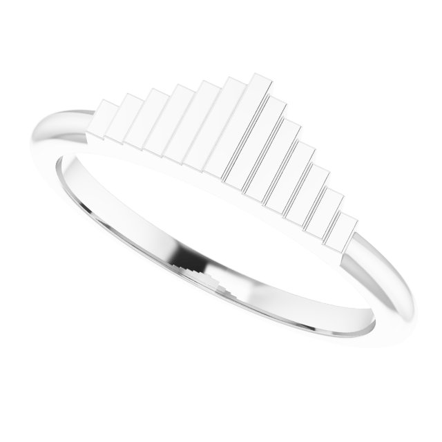 Sterling Silver Geometric Stackable Ring   