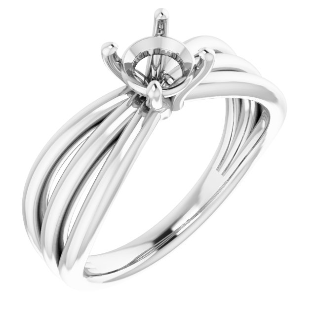 Solitaire Negative Space Ring