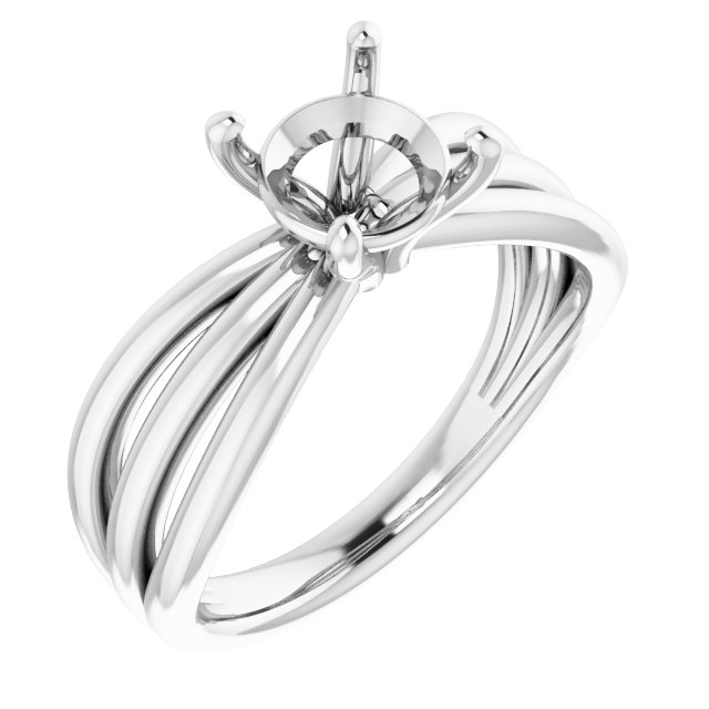 Solitaire Negative Space Ring