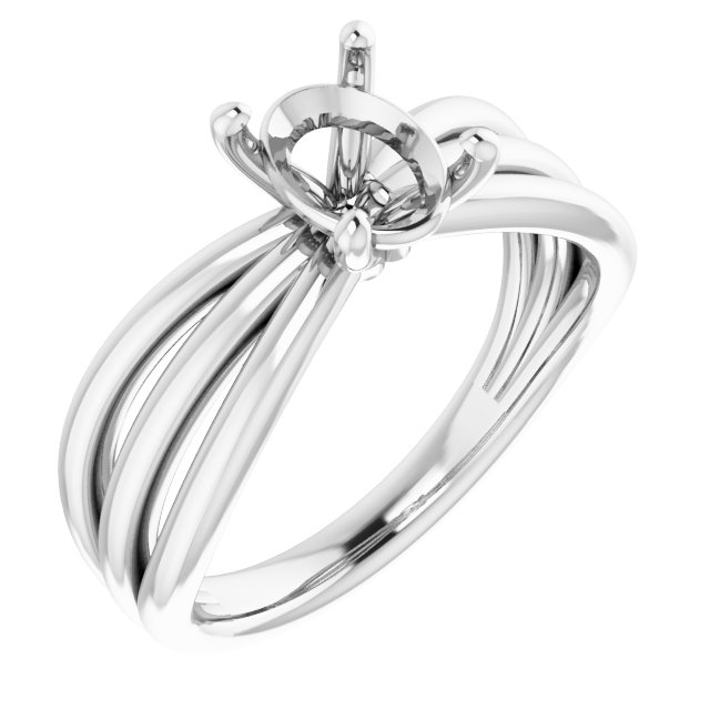 Solitaire Negative Space Ring