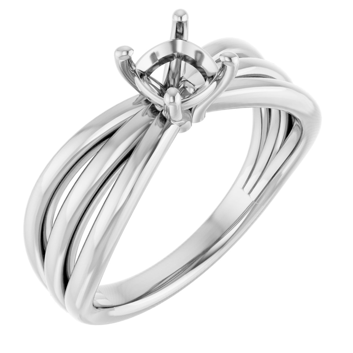Solitaire Negative Space Ring