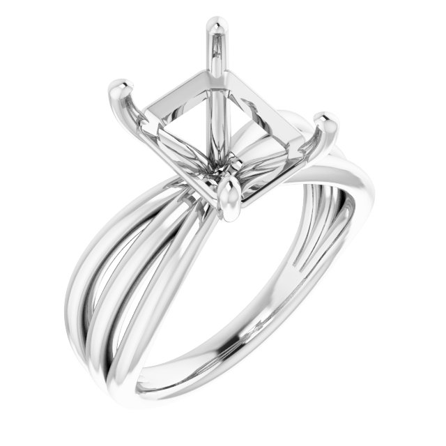 Solitaire Negative Space Ring