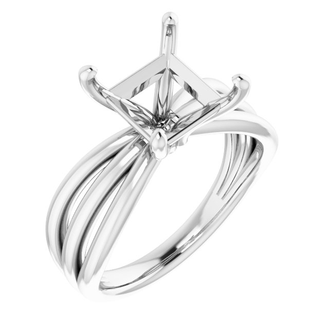 Solitaire Negative Space Ring