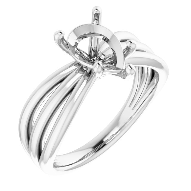 Solitaire Negative Space Ring