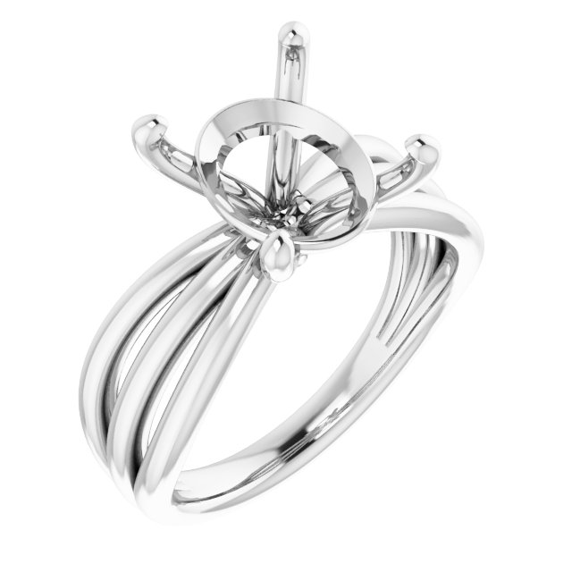 Solitaire Negative Space Ring