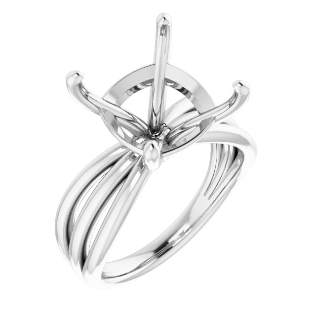 Solitaire Negative Space Ring
