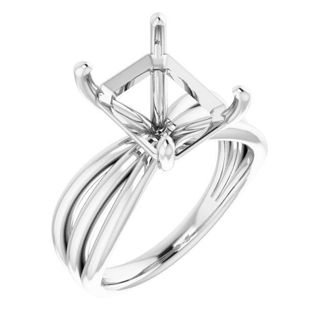 Solitaire Negative Space Ring