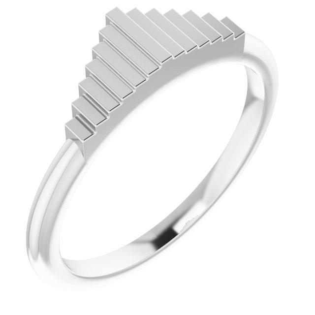 Sterling Silver Geometric Stackable Ring   