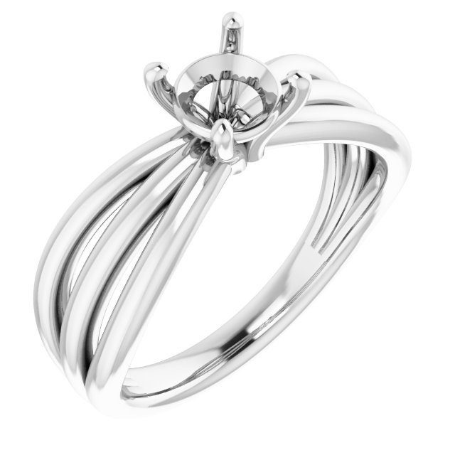 Solitaire Negative Space Ring