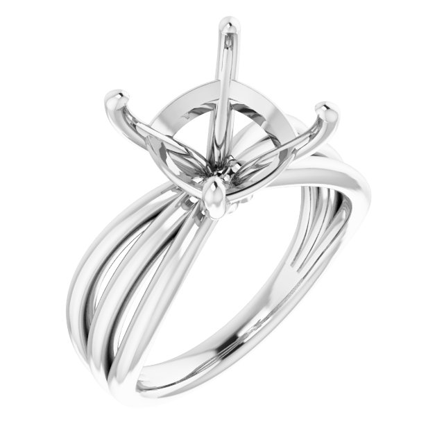 Solitaire Negative Space Ring