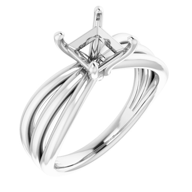 Solitaire Negative Space Ring