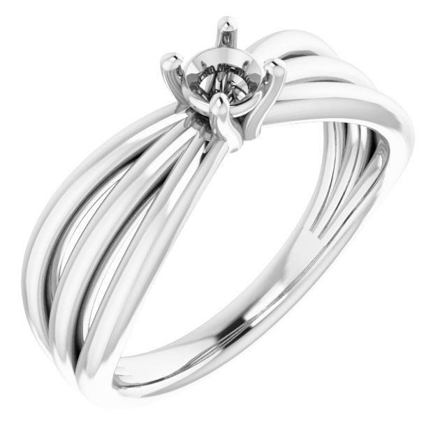 Solitaire Negative Space Ring