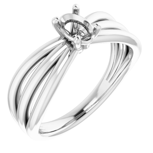Solitaire Negative Space Ring