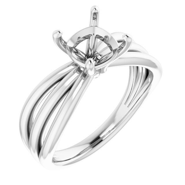 Solitaire Negative Space Ring