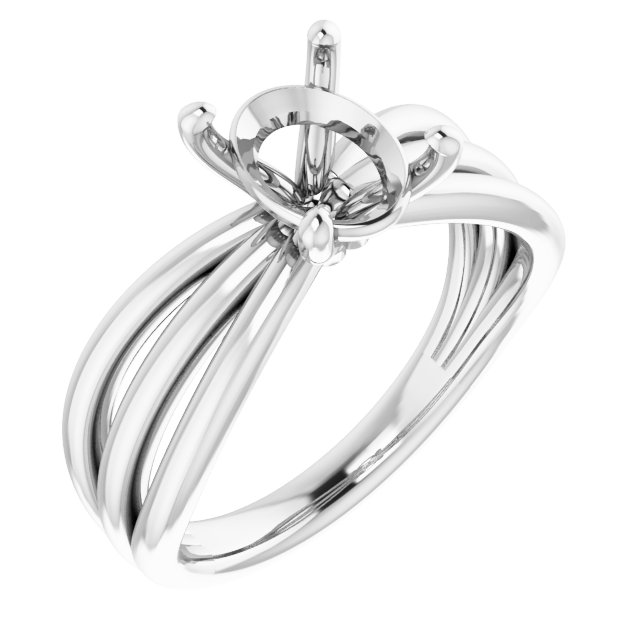 Solitaire Negative Space Ring